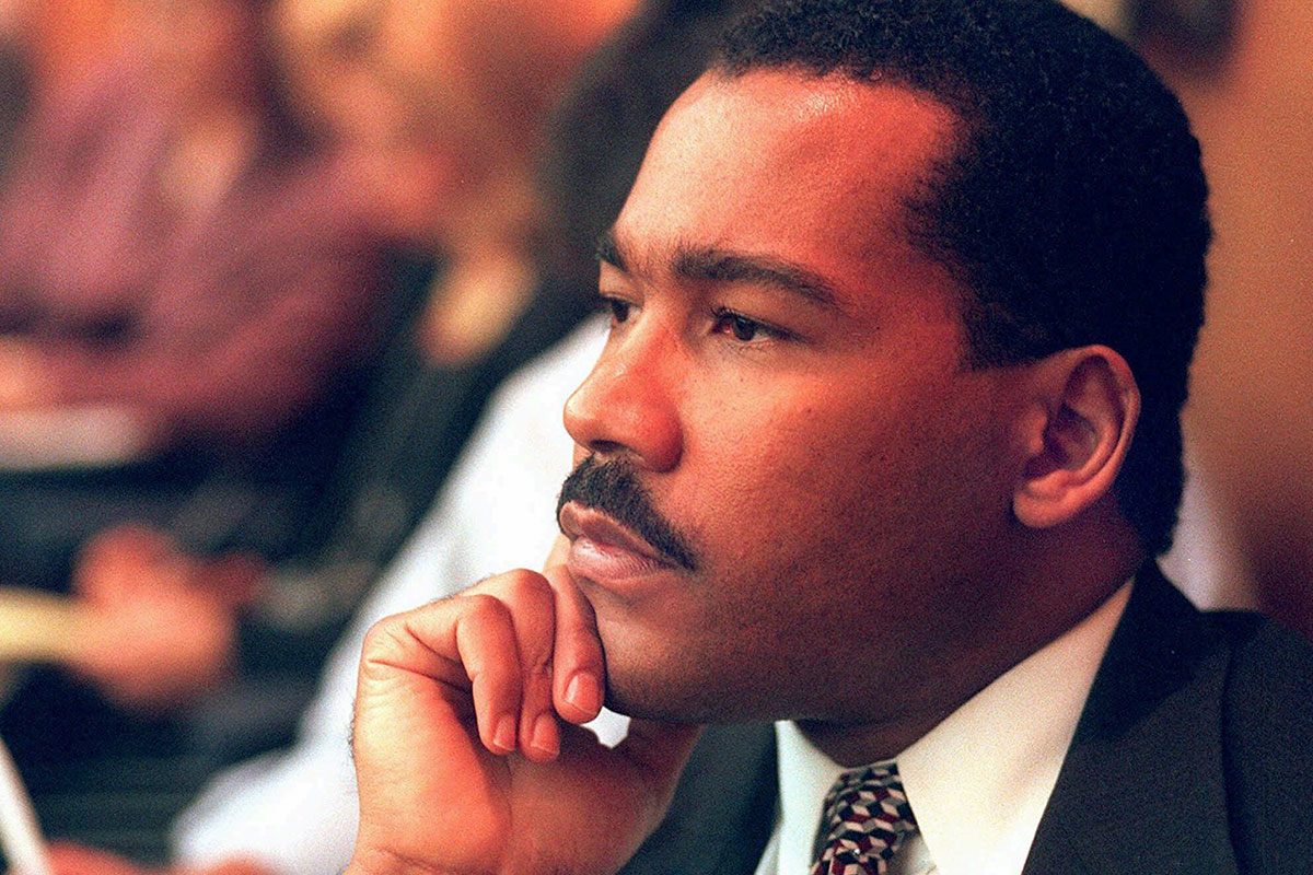 Dexter King, son of the late civil rights leader Martin Luther King Jr., listens to arguments in the State Court of Criminal Appeals
