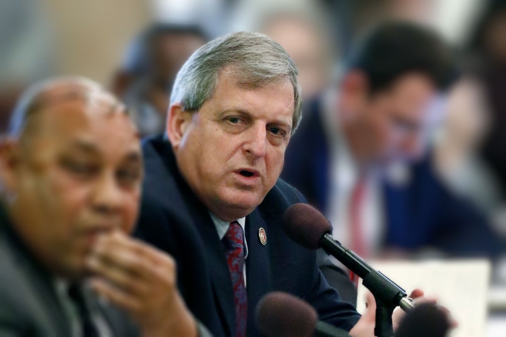 Rep. Donnie Scoggin asks a question at a joint hearing