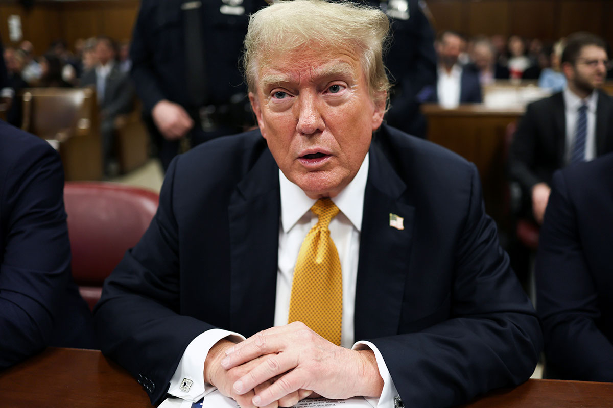 Former President Donald Trump appears at Manhattan criminal court