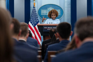 White House Press Secretary Karine Jean-Pierre holds a press briefing