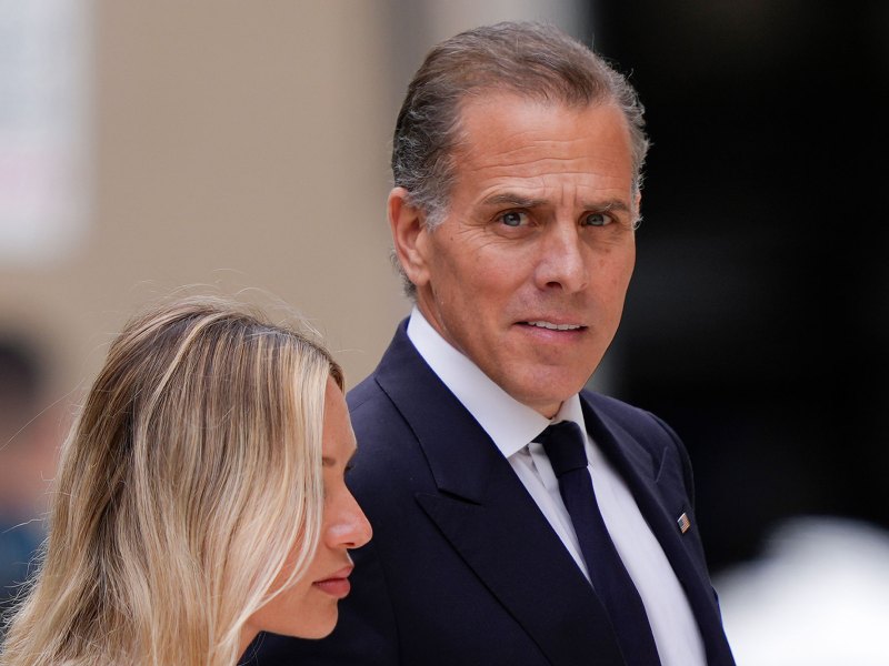 Hunter Biden, accompanied by his wife