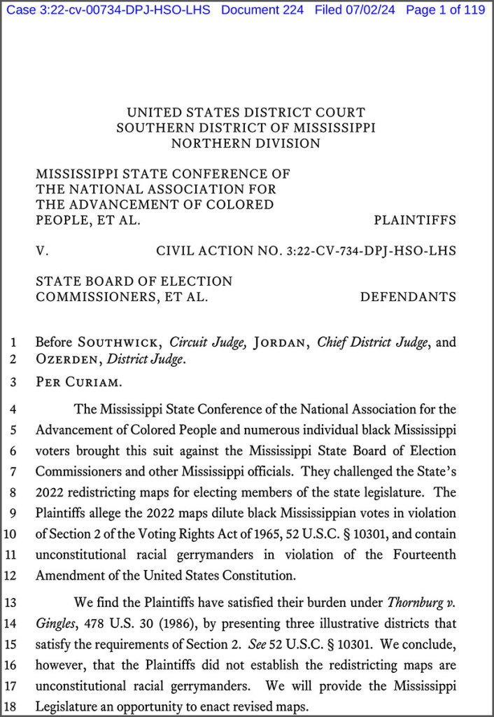 MS NAACP v. SBEC Three Judge Panel Op