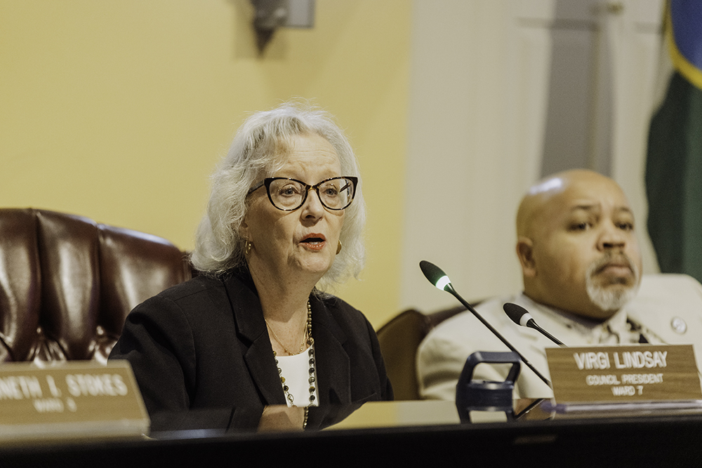 Councilwoman inside of City Hall
