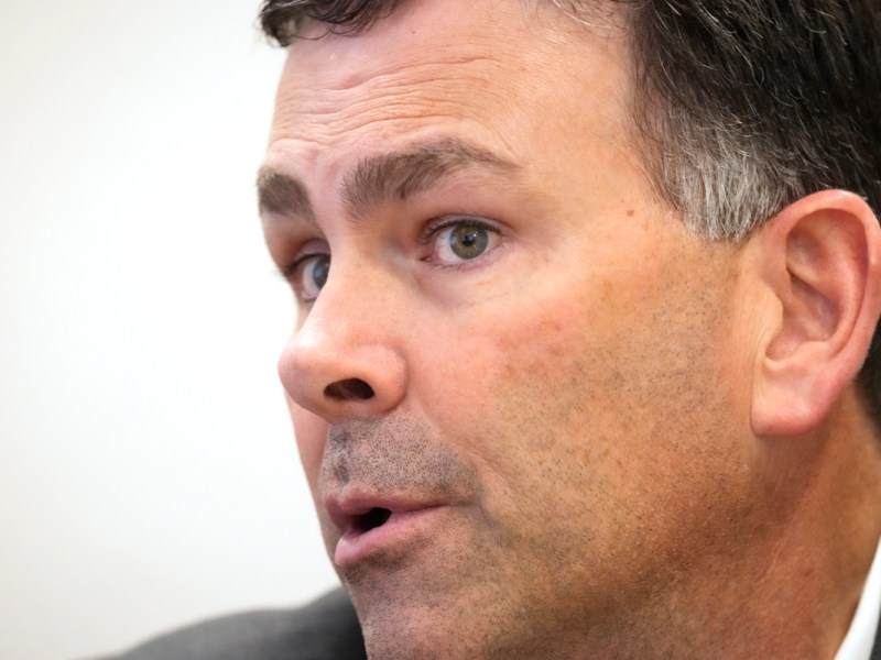 A closeup of Michael Watson