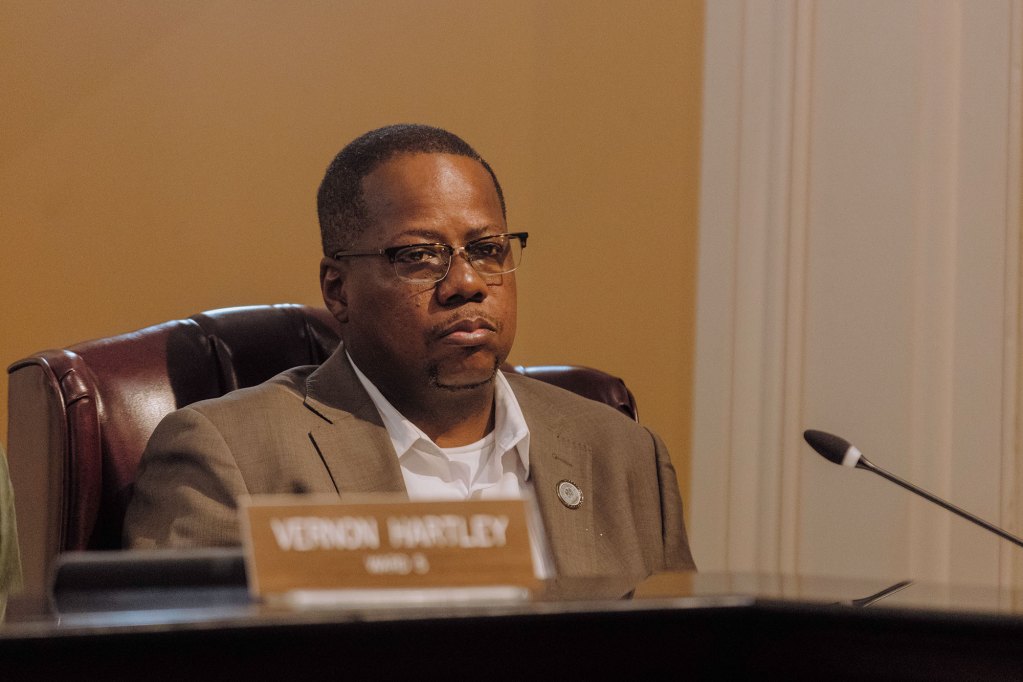 Council Member inside of a city meeting in Jackson, Mississippi.