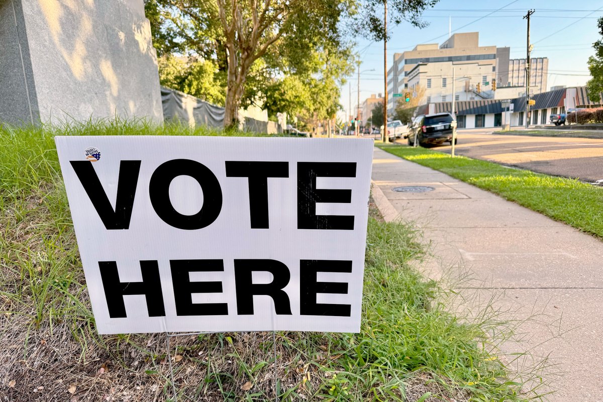 Sign that read Vote Here