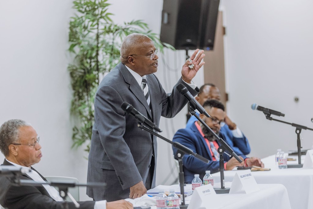 Mayoral Candidate speaking at a Forum in Jackson, Mississippi.