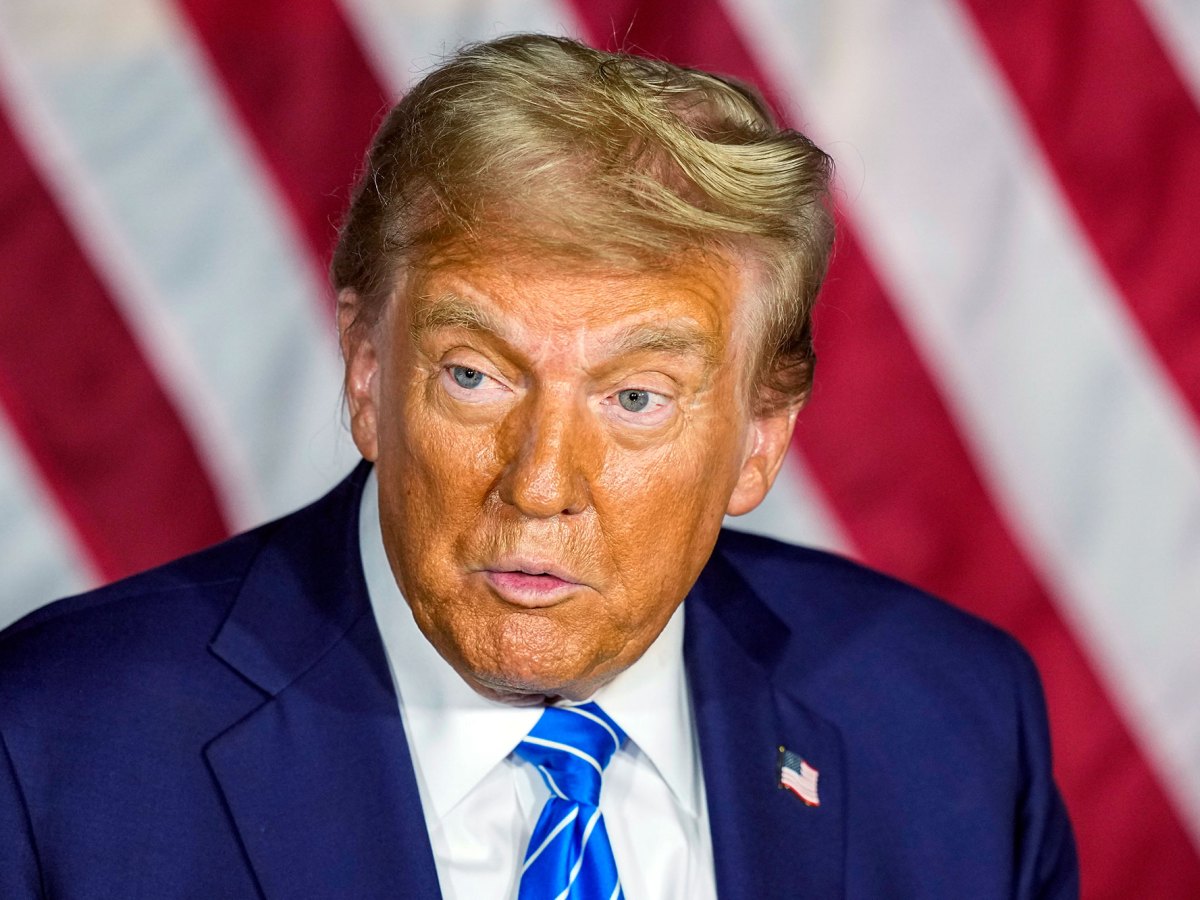 Republican presidential nominee former President Donald Trump speaks at a campaign event