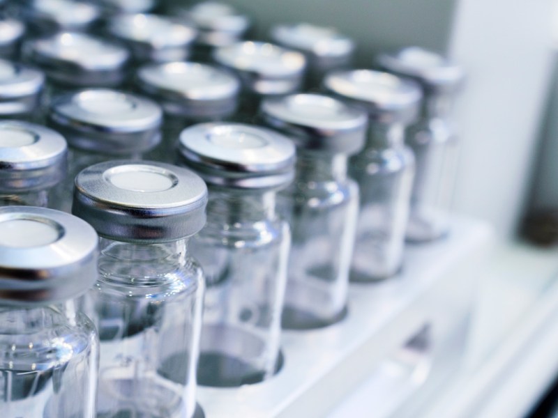 Empty vaccine vials
