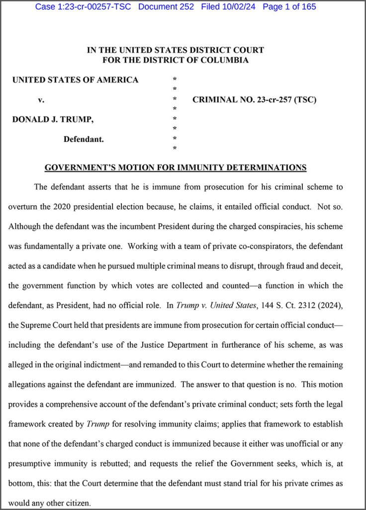 United States of America v. Donald J. Trump.