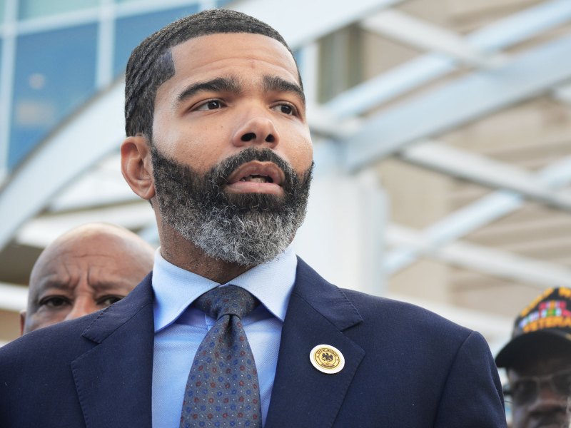 Mayor Lumumba outside of the Federal courthouse