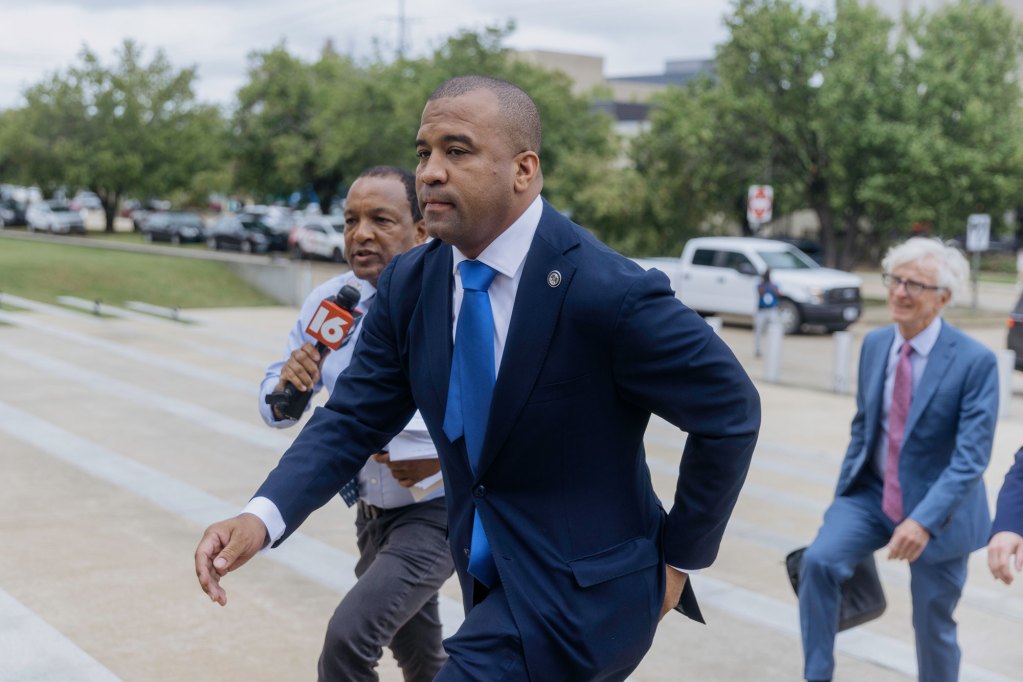Jody Owens outside Federal courthouse.
