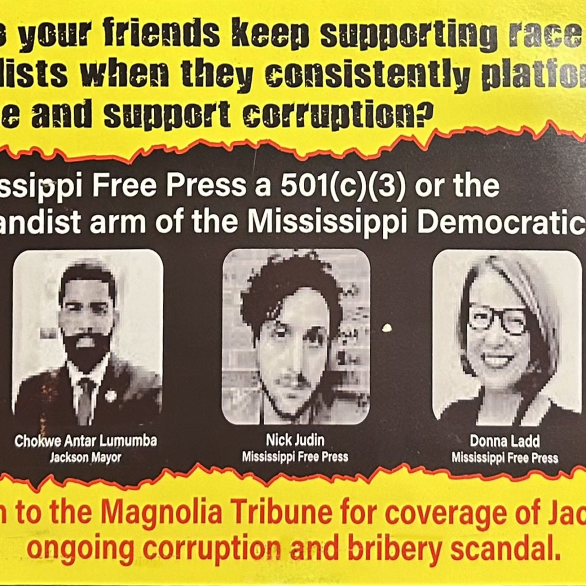Democracy | Attacking the Free Press: Mailer in Jackson (Again) Targets MFP, Donors