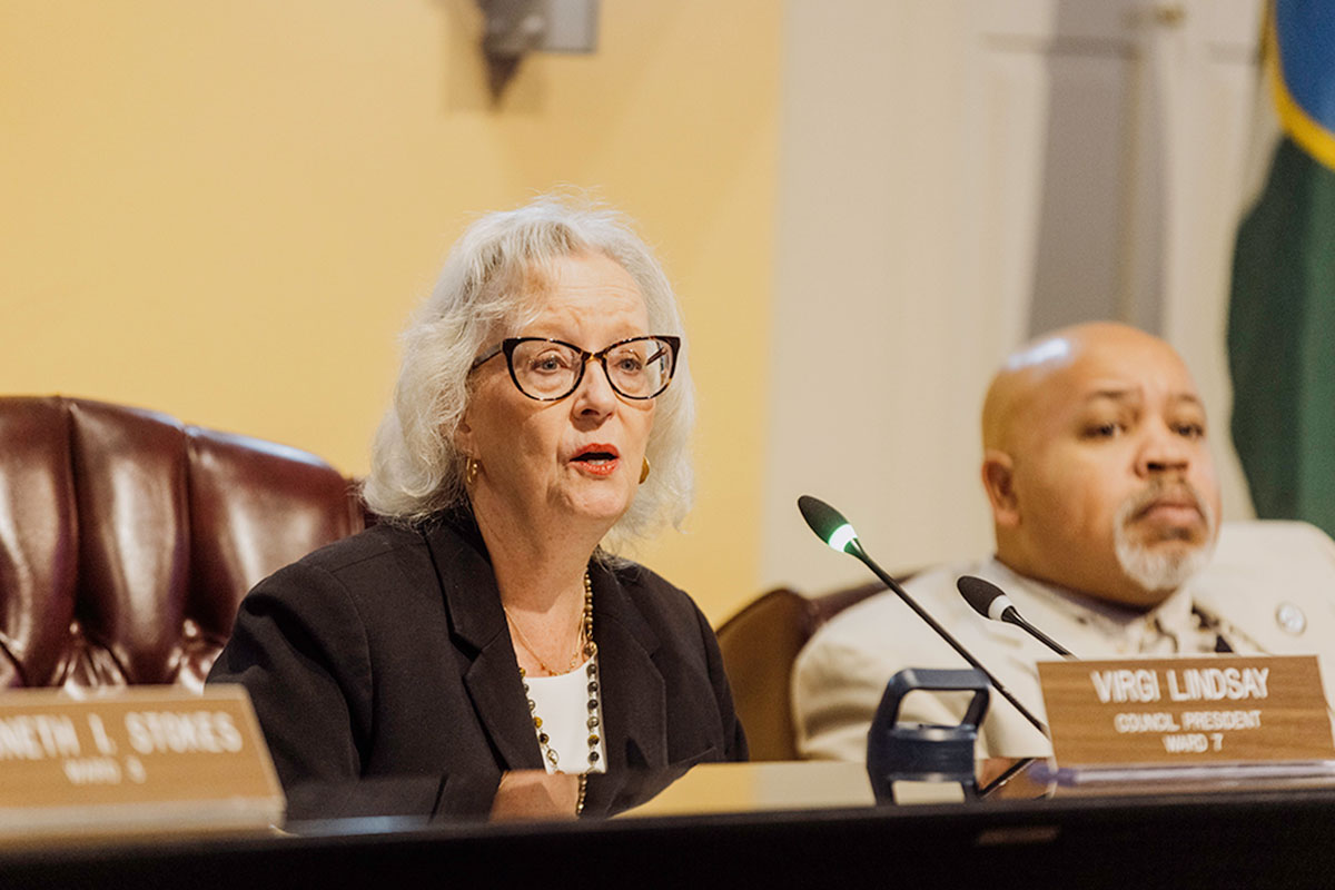 Councilwoman inside of City Hall