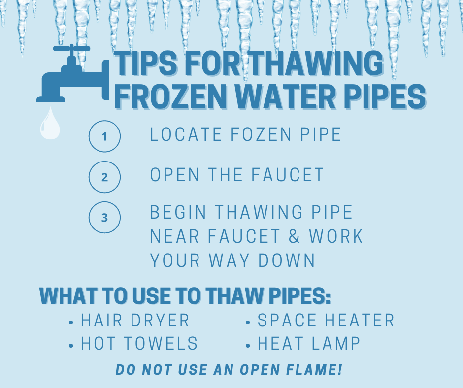 Tips for Thawing Frozen Water Pipes