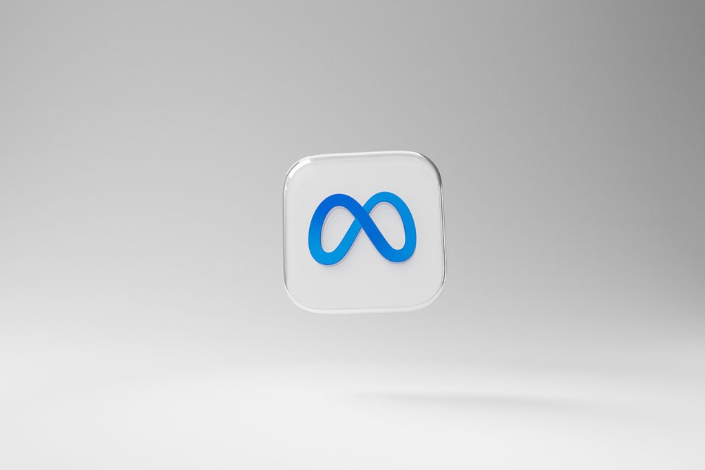 A 3d illustration of the Meta app icon