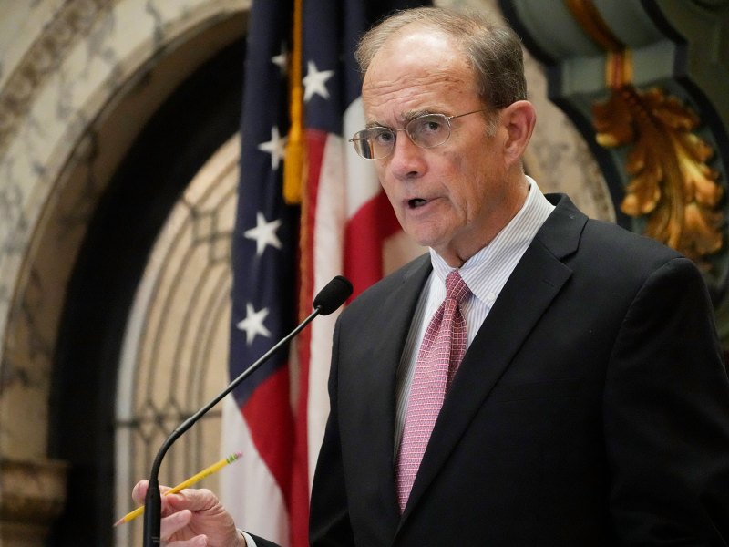 Lt. Gov. Delbert Hosemann calls on the next bill to be brought before the body in the Senate chamber