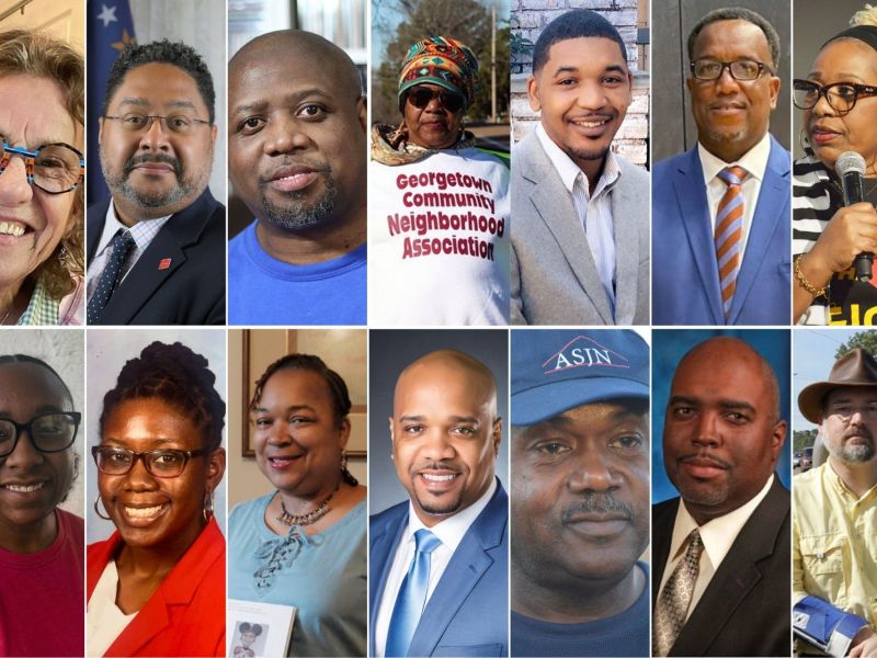 A multi pictured group of a diverse group of Jackson, Mississippi voters.