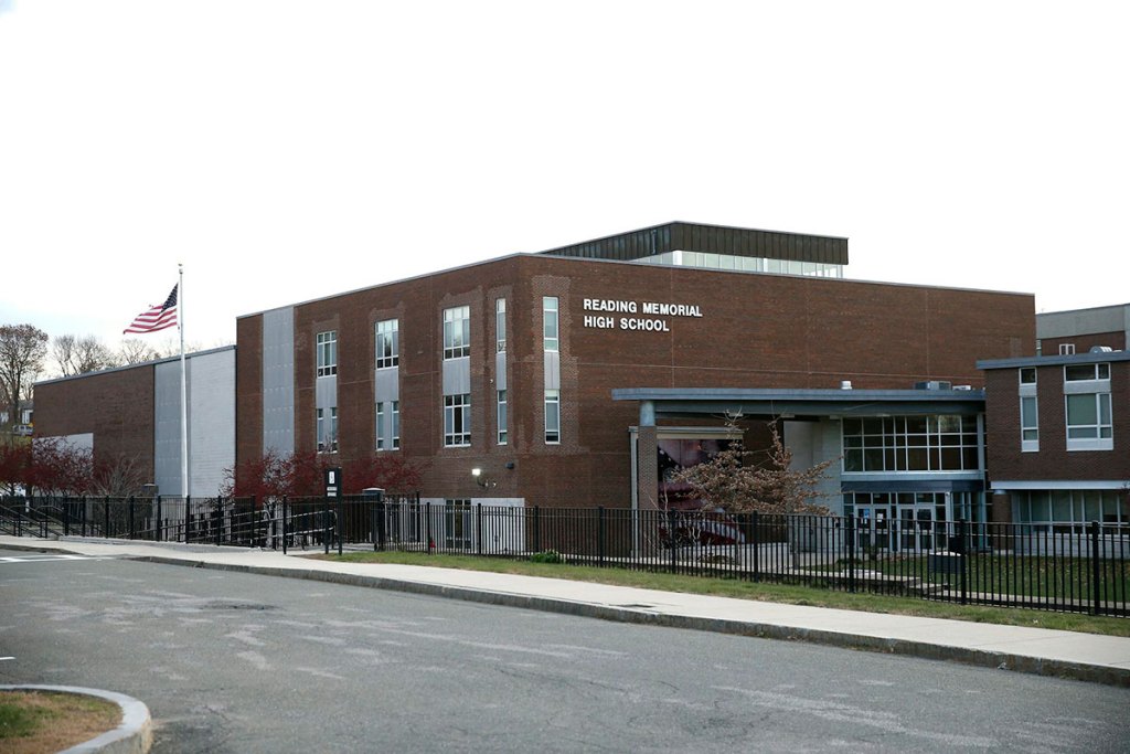large brick high school building