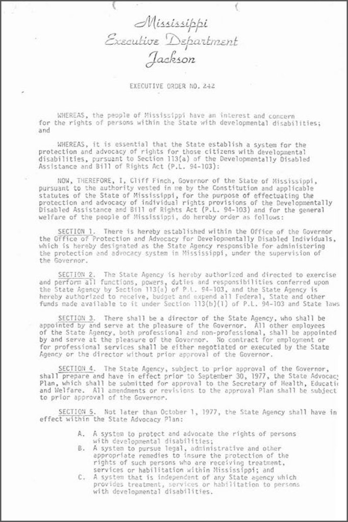 a screenshot of the front page of an executive order