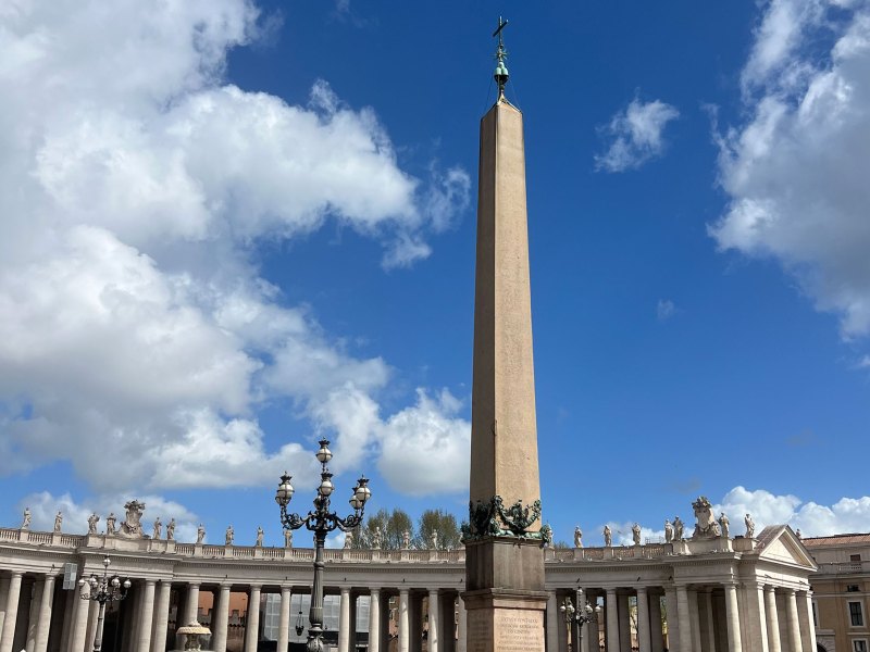 A view of St Peter’s Square on a slightly cloudy day