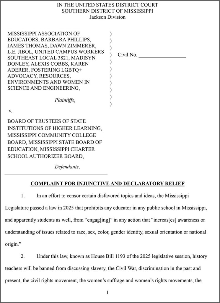 Complaint for Injunctive and Declaratory Relief