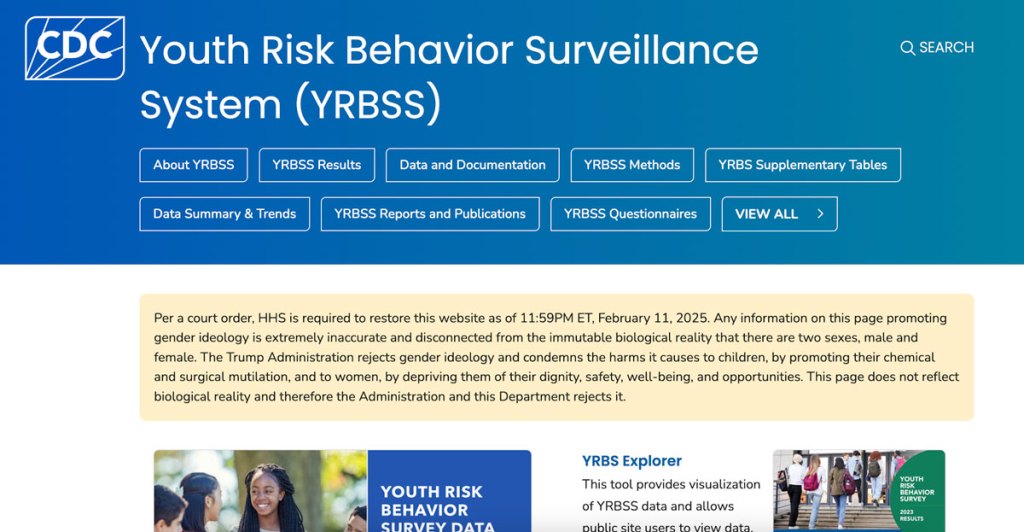 A screenshot of a page from a government website