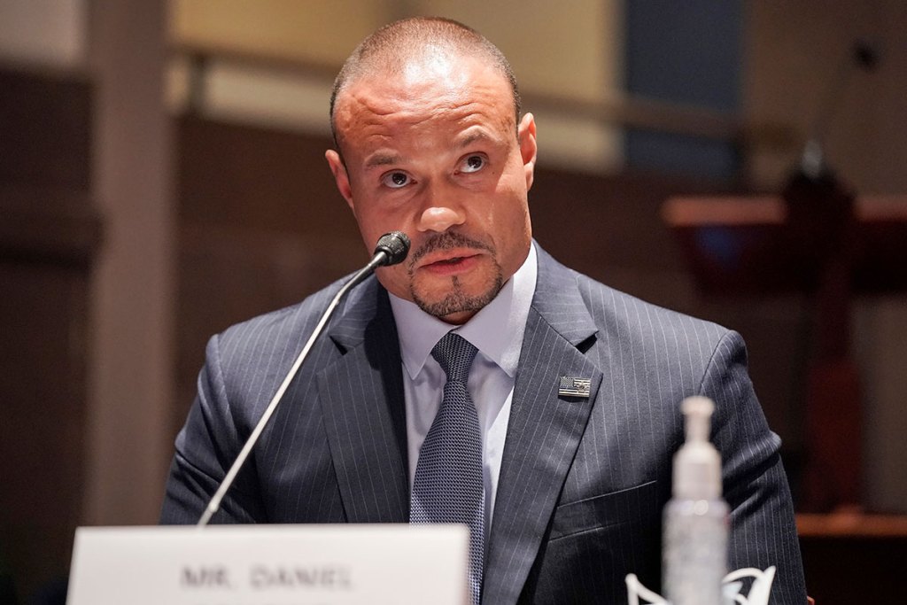 Dan Bongino speaks at a hearing
