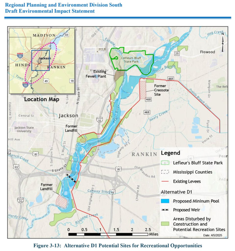Map labeled Alternative D1 Potential Sites for Recreational Opportunities