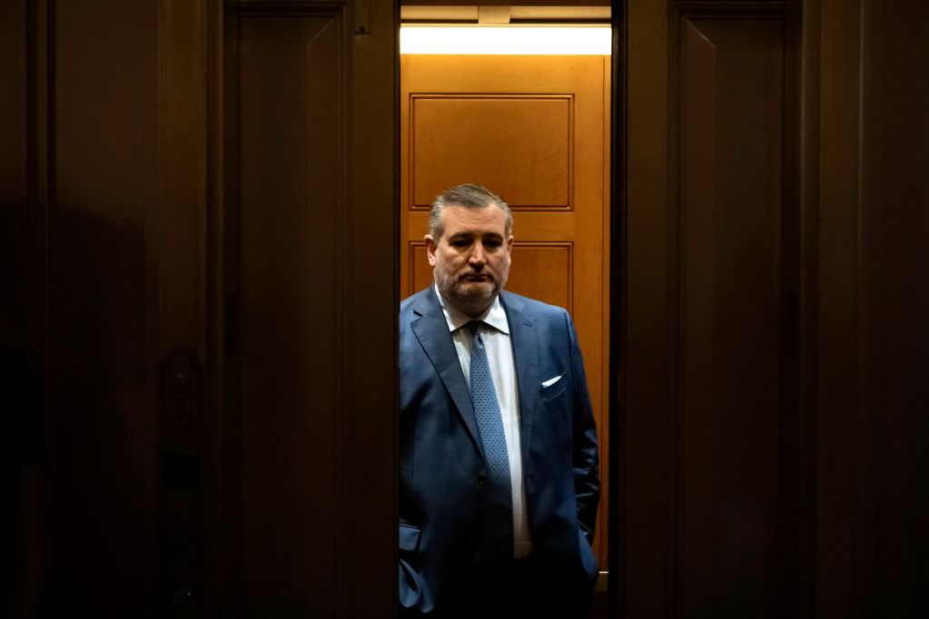 Ted Cruz seen in an elevator