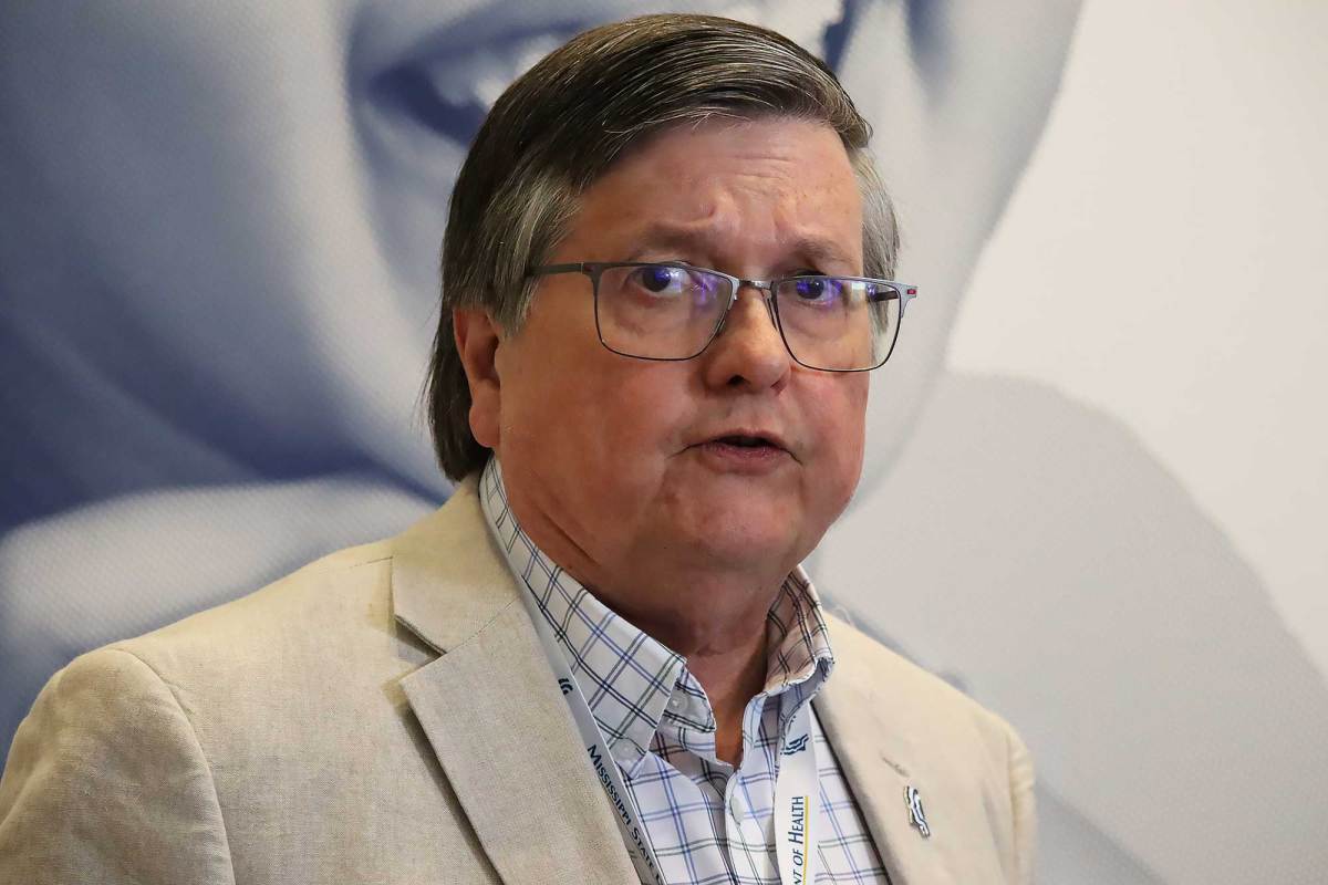 A closeup of Dr. Dan Edney speaking at an event