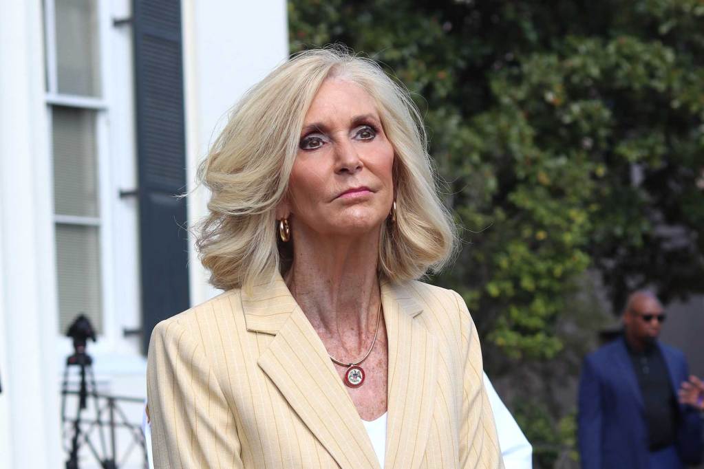 Lynn Fitch seen standing outside