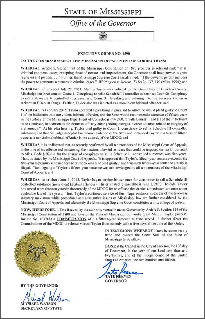 Marcys Taylor clemency declaration
