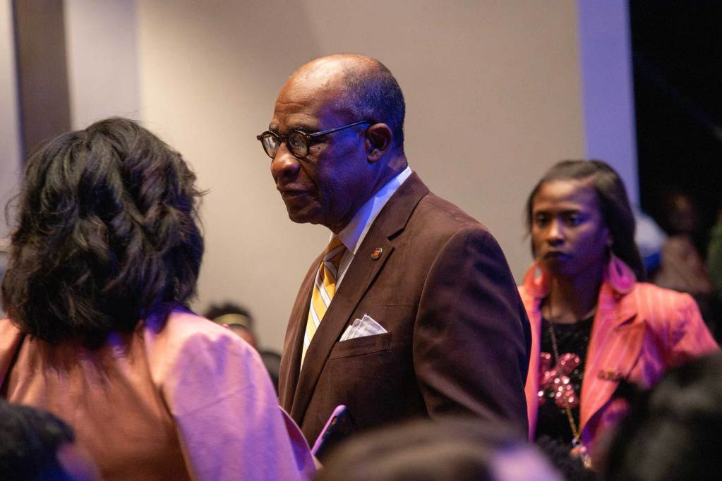 Johnny Dupree seen in the crowd at an event