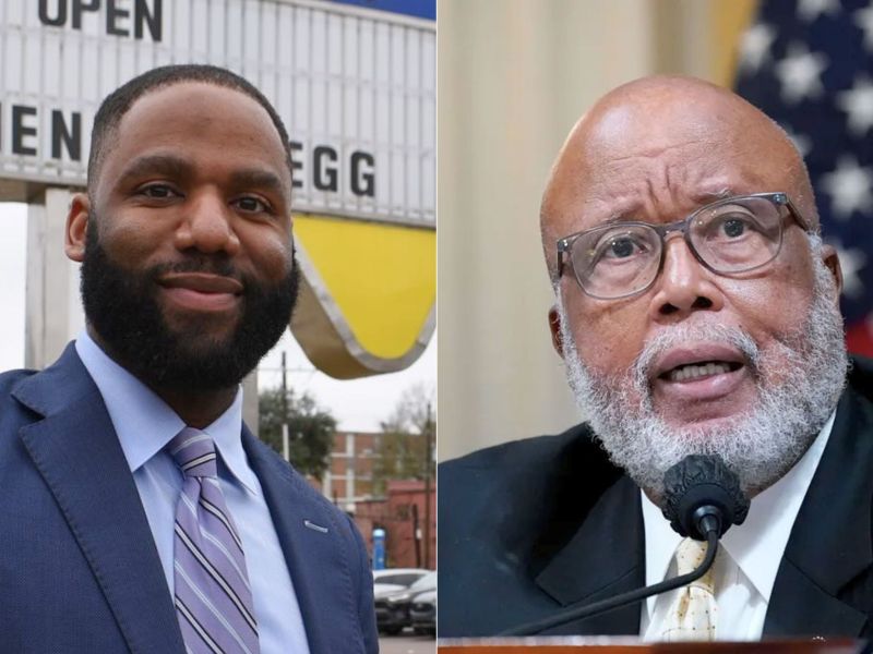 A side by side image of Evan Turnage on the left and Bennie Thompson on the right