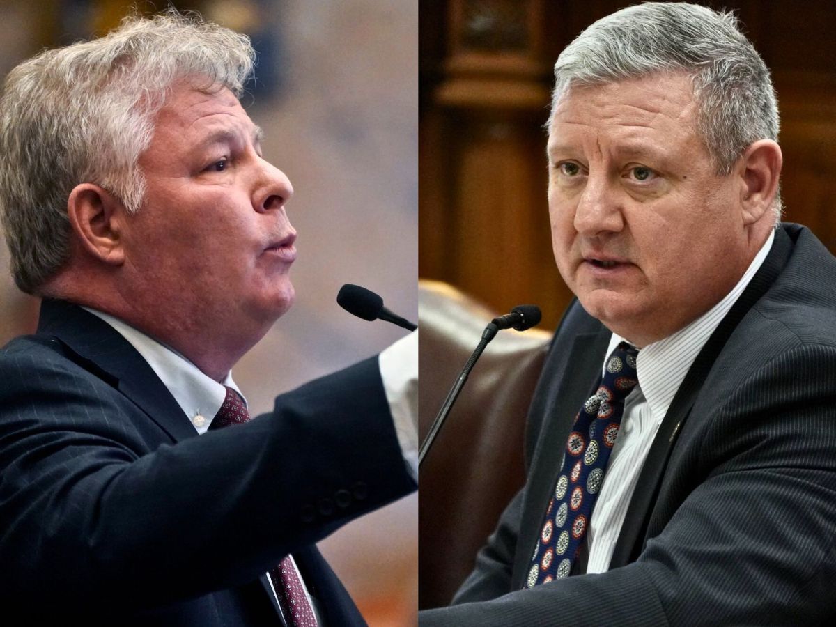 A side by side photo of Rob Roberson II and Dennis Debar Jr., both at the capitol