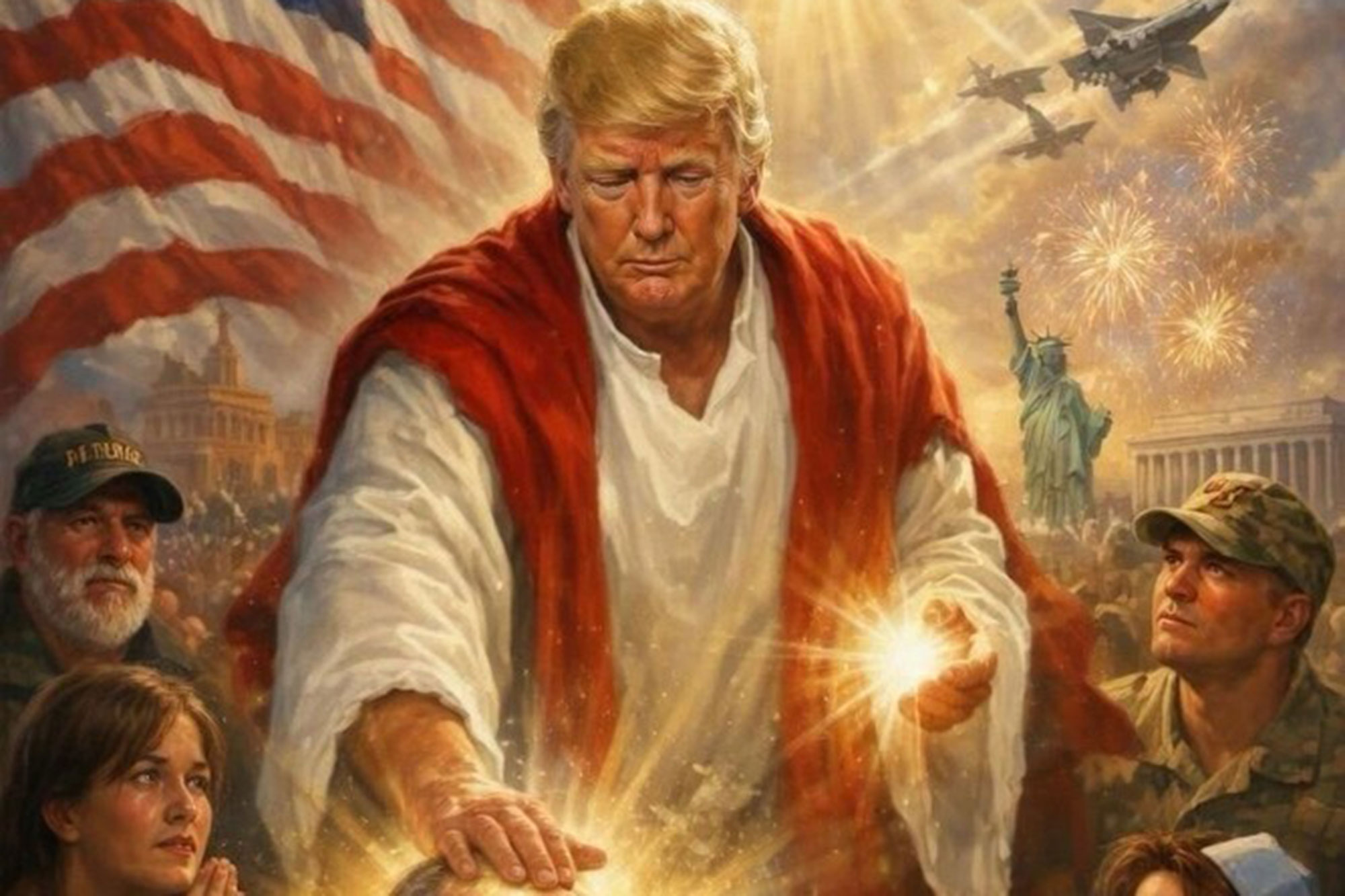 After Attacking Pope, US President Portrays Himself as Jesus Christ in AI-Generated Images