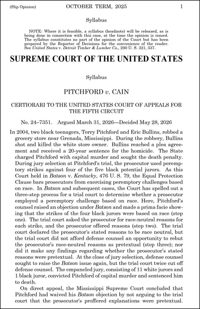 PITCHFORD v. CAIN